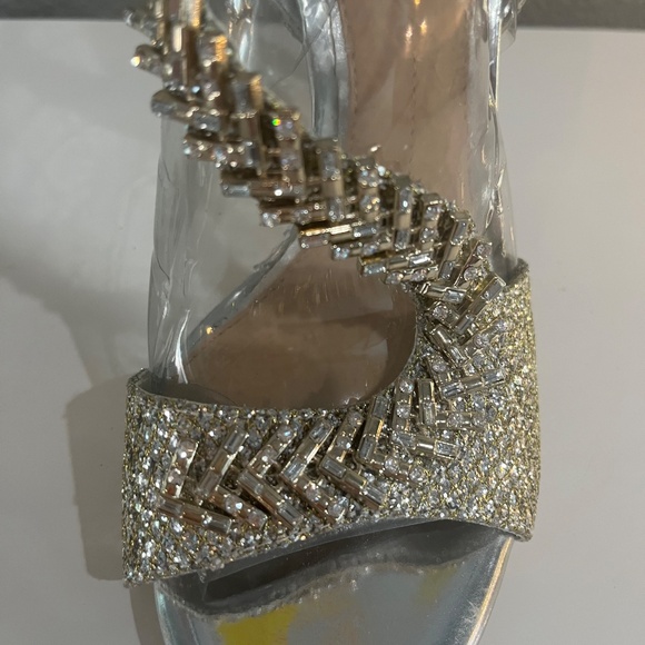 GIANNI BINI SZ 8.5 Silver and Gold with RHINE STONES - Picture 3 of 12